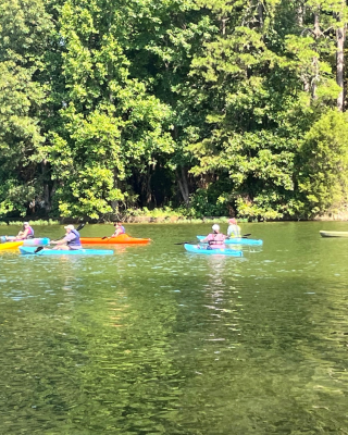 Photo of kayaking on Lake Wheeler