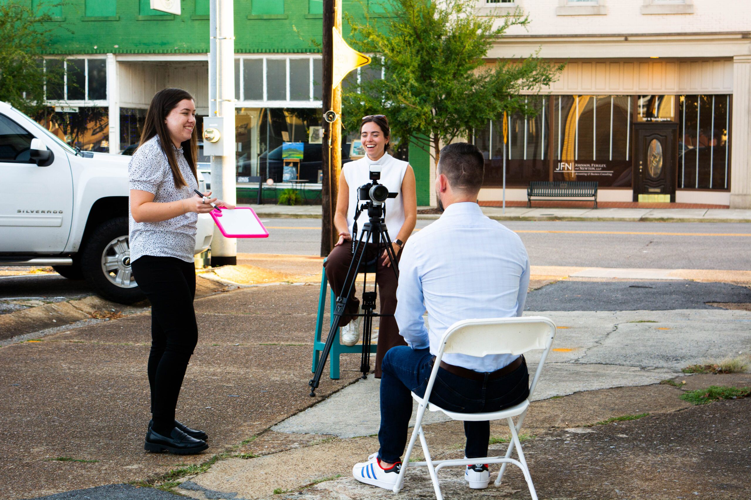 WolfeCo Media taking headshots